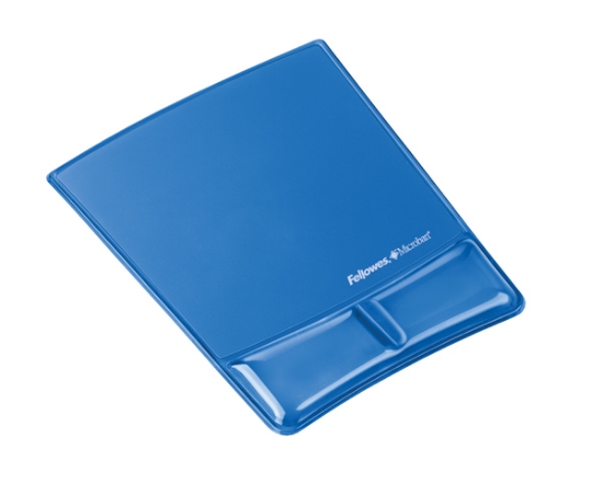 Picture of Fellowes Mouse Pad 9182201 With Gel Wrist Rest Blue