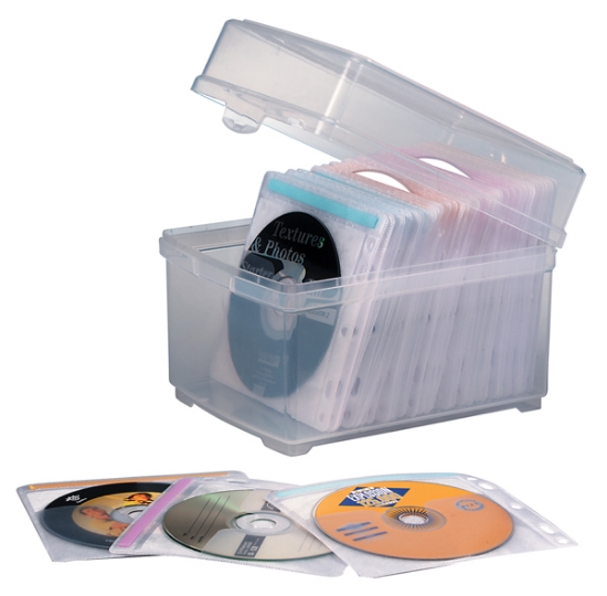 Picture of Kensington Box & Sleeves 62660 CD/DVD 100 Capacity Clear (Each)
