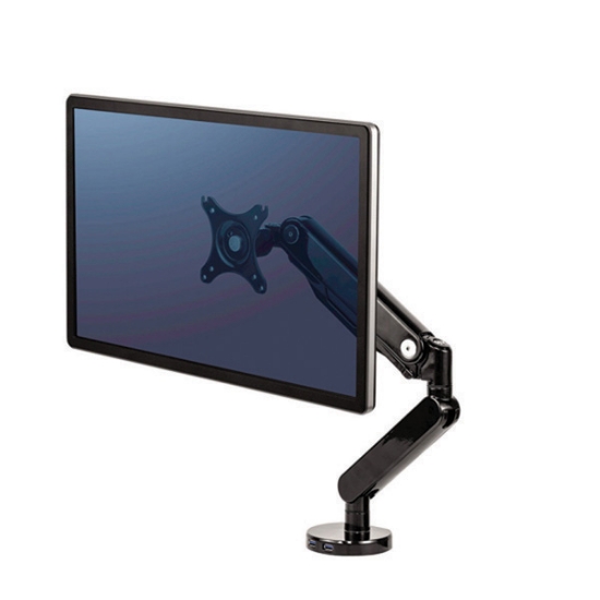 Picture of Fellowes Monitor Arm 8043301 Clamp/Grommet Mount Single Black (Each)