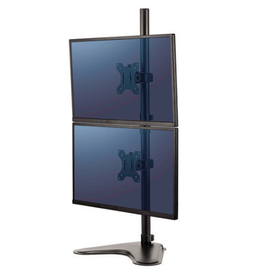 Picture of Fellowes Monitor Arms 8044001 Surface Mount Stacking Dual Black (Each)