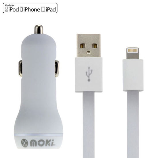 Picture of Moki Charge/Sync Car Charger & Cable MUSBLCAR Lightning (Each)